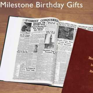 Newspaper Book for Milestone Birthdays image